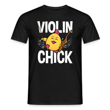Geige Violine Geigenspieler Violinenspieler - Männer T-Shirt - Schwarz - Vorne - AI Model Male 178 light (178cm)