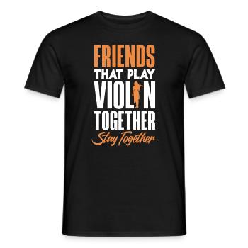 Violin Violin Violinist Violin Player - Men's T-Shirt - black - Front - AI Model Male 178 light (178cm)
