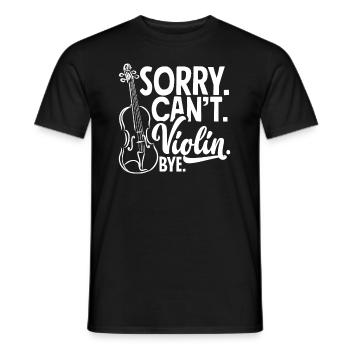 Geige Violine Geigenspieler Violinenspieler - Männer T-Shirt - Schwarz - Vorne - AI Model Male 178 light (178cm)