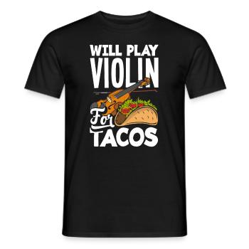 Geige Violine Geigenspieler Violinenspieler - Männer T-Shirt - Schwarz - Vorne - AI Model Male 178 light (178cm)