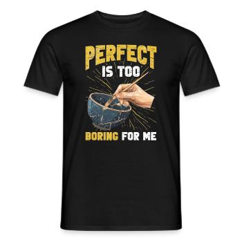 Kintsugi Kintsukuroi Japon imparfait - T-shirt homme - noir - Devant - AI Model Male 178 light (178cm)