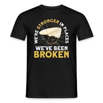 Kintsugi Kintsukuroi Japon imparfait - T-shirt homme - noir - Devant - AI Model Male 178 light (178cm)