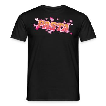 Pasta Liebe Nudel und Teigwaren Design - Männer T-Shirt - Schwarz - Vorne - AI Model Male 178 light (178cm)