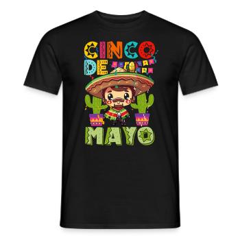 Fiesta mexicaine Cinco De Mayo - T-shirt homme - noir - Devant - AI Model Male 178 light (178cm)