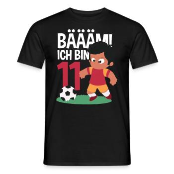 11. Geburtstag 11 Jahre Fußball Fußballspieler - Männer T-Shirt - Schwarz - Vorne - AI Model Male 178 light (178cm)
