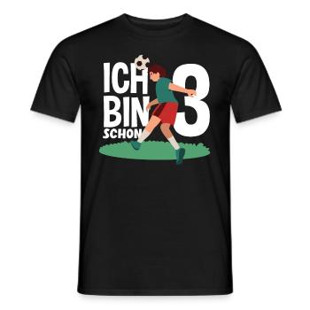 3rd Birthday 3 Years Soccer Soccer Player - Men's T-Shirt - black - Front - AI Model Male 178 light (178cm)