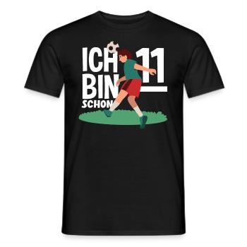 11. Geburtstag 11 Jahre Fußball Fußballspieler - Männer T-Shirt - Schwarz - Vorne - AI Model Male 178 light (178cm)