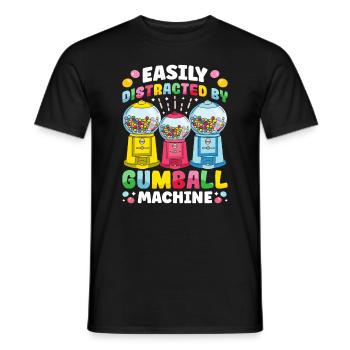 Lustiger Kaugummiautomat - Männer T-Shirt - Schwarz - Vorne - AI Model Male 178 light (178cm)