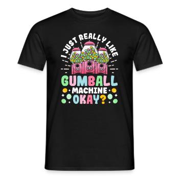 Lustiger Kaugummiautomat - Männer T-Shirt - Schwarz - Vorne - AI Model Male 178 light (178cm)