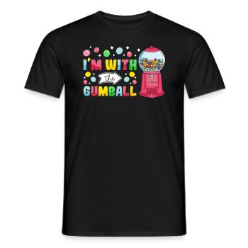 Lustiger Kaugummiautomat - Männer T-Shirt - Schwarz - Vorne - AI Model Male 178 light (178cm)