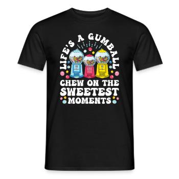 Lustiger Kaugummiautomat - Männer T-Shirt - Schwarz - Vorne - AI Model Male 178 light (178cm)