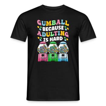 Lustiger Kaugummiautomat - Männer T-Shirt - Schwarz - Vorne - AI Model Male 178 light (178cm)