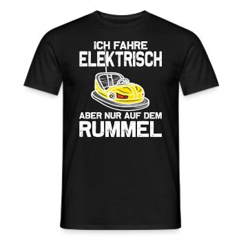 "Ich fahre Elektrisch" Autoscooter - Männer T-Shirt - Schwarz - Vorne - AI Model Male 178 light (178cm)