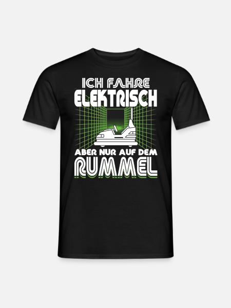 "Ich fahre Elektrisch" Autoscooter - Männer T-Shirt - Schwarz