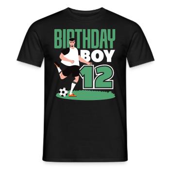 12th Birthday 12 Years Soccer Soccer Player - Men's T-Shirt - black - Front - AI Model Male 178 light (178cm)