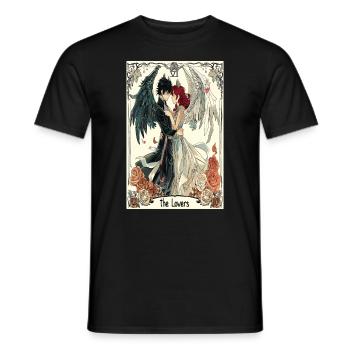 Carte de Tarot sorcellerie occulte Anime Goth - T-shirt homme - noir - Devant - AI Model Male 178 light (178cm)