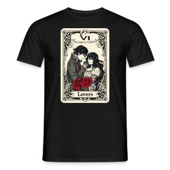 Tarotkarte Hexerei Okkult Anime Goth - Männer T-Shirt - Schwarz - Vorne - AI Model Male 178 light (178cm)