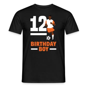 12th Birthday 12 Years Soccer Soccer Player - Men's T-Shirt - black - Front - AI Model Male 178 light (178cm)