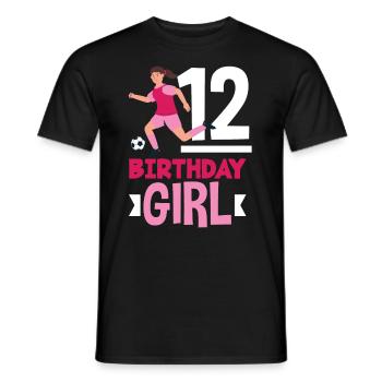12th Birthday 12 Years Soccer Soccer Player - Men's T-Shirt - black - Front - AI Model Male 178 light (178cm)