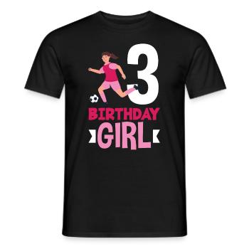 3rd Birthday 3 Years Soccer Soccer Player - Men's T-Shirt - black - Front - AI Model Male 178 light (178cm)