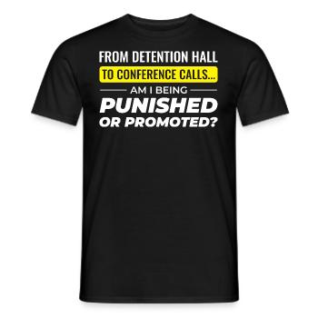 Work Memes Office-Humor Workplace Funny - Men's T-Shirt - black - Front - AI Model Male 178 light (178cm)