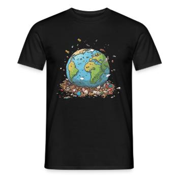 Anti Littering No Environment Recycle - Männer T-Shirt - Schwarz - Vorne - AI Model Male 178 light (178cm)