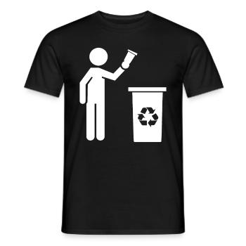 Anti Littering No Environment Recycle - Männer T-Shirt - Schwarz - Vorne - AI Model Male 178 light (178cm)