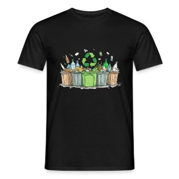 Anti Littering No Environment Recycle - Männer T-Shirt - Schwarz - Vorne - AI Model Male 178 light (178cm)