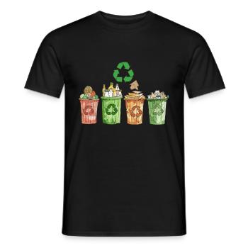 Anti Littering No Environment Recycle - Männer T-Shirt - Schwarz - Vorne - AI Model Male 178 light (178cm)