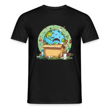 Anti Littering No Environment Recycle - Männer T-Shirt - Schwarz - Vorne - AI Model Male 178 light (178cm)