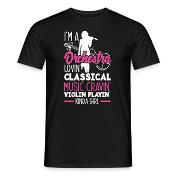 Violin Violin Violinist Violin Player - Men's T-Shirt - black - Front - AI Model Male 178 light (178cm)