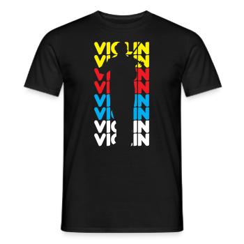 Geige Violine Geigenspieler Violinenspieler - Männer T-Shirt - Schwarz - Vorne - AI Model Male 178 light (178cm)