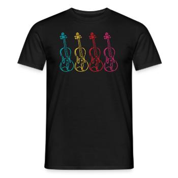 Geige Violine Geigenspieler Violinenspieler - Männer T-Shirt - Schwarz - Vorne - AI Model Male 178 light (178cm)