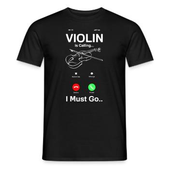 Geige Violine Geigenspieler Violinenspieler - Männer T-Shirt - Schwarz - Vorne - AI Model Male 178 light (178cm)