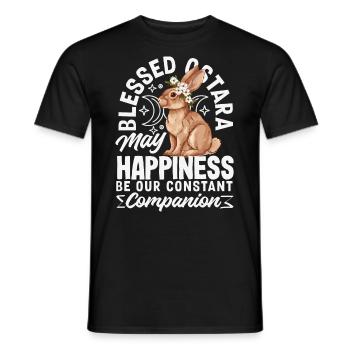 Pâques Eostre Printemps païen - T-shirt homme - noir - Devant - AI Model Male 178 light (178cm)