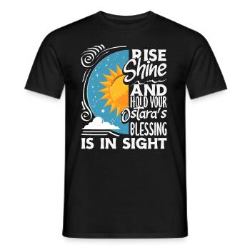 Pâques Eostre Printemps païen - T-shirt homme - noir - Devant - AI Model Male 178 light (178cm)