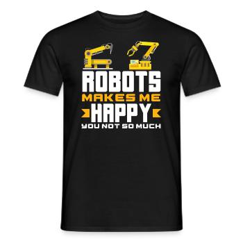 Programmeur de robots robotiques - T-shirt homme - noir - Devant - AI Model Male 178 light (178cm)