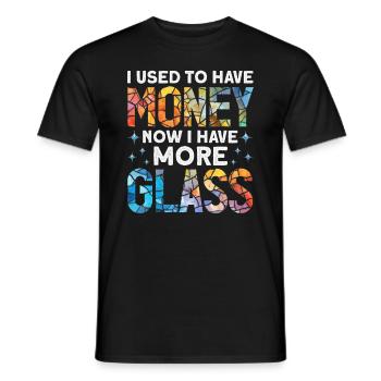 Lustiger Buntglas-künstler - Männer T-Shirt - Schwarz - Vorne - AI Model Male 178 light (178cm)