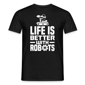 Programmeur de robots robotiques - T-shirt homme - noir - Devant - AI Model Male 178 light (178cm)