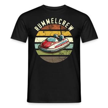 Amusement park, funfair, fair, bumper cars - Men's T-Shirt - black - Front - AI Model Male 178 light (178cm)