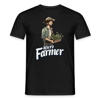 Microgreen Agriculture Gartenarbeit - Männer T-Shirt - Schwarz - Vorne - AI Model Male 178 light (178cm)