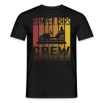 Amusement park, funfair, fair, bumper cars - Men's T-Shirt - black - Front - AI Model Male 178 light (178cm)