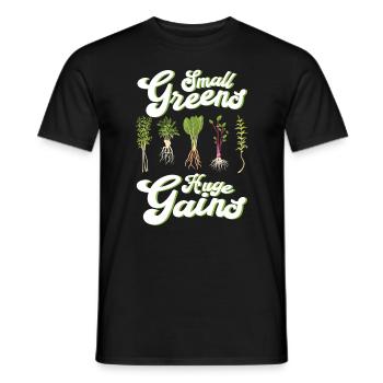Microgreen Agriculture Gardening - Men's T-Shirt - black - Front - AI Model Male 178 light (178cm)