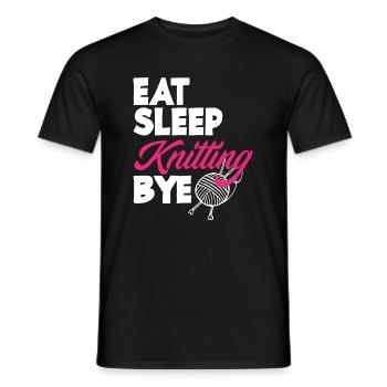 Funny Knitting Knitting Needle Gift - Men's T-Shirt - black - Front - AI Model Male 178 light (178cm)