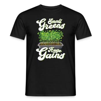Microgreen Agriculture Gardening - Men's T-Shirt - black - Front - AI Model Male 178 light (178cm)