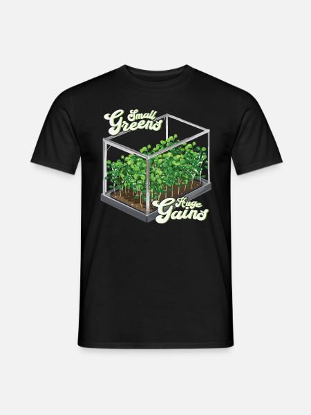 Microgreen Agriculture Gartenarbeit - Männer T-Shirt - Schwarz