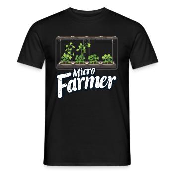 Microgreen Agriculture Gartenarbeit - Männer T-Shirt - Schwarz - Vorne - AI Model Male 178 light (178cm)