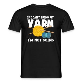 Funny Knitting Knitting Needle Gift - Men's T-Shirt - black - Front - AI Model Male 178 light (178cm)