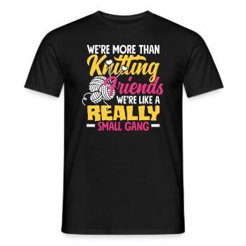 Funny Knitting Knitting Needle Gift - Men's T-Shirt - black - Front - AI Model Male 178 light (178cm)