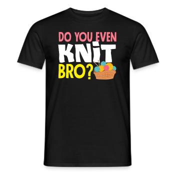 Lustiges Stricken Stricknadel Geschenk - Männer T-Shirt - Schwarz - Vorne - AI Model Male 178 light (178cm)